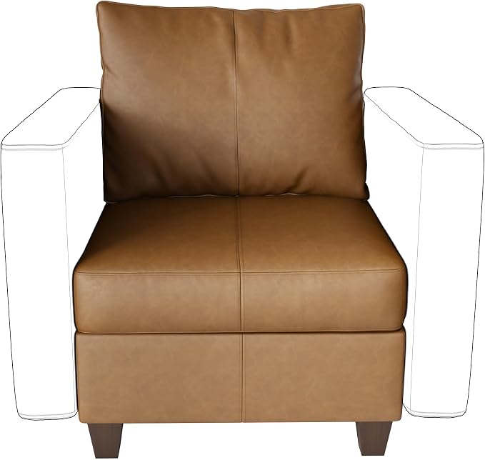 EASE MOOSE Armrest Module for Modular Sectional Sofa, Faux Leather Side - Image 4