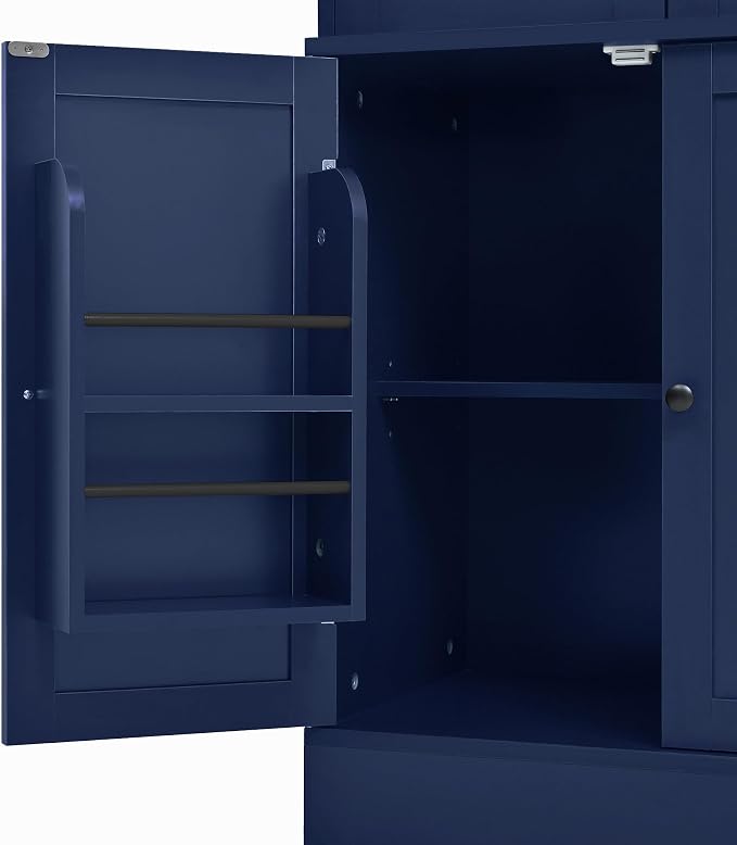 VilroCaz 75'' Tall Freestanding Kitchen Pantry Cabinet, Wood Large Cupboard - Image 6
