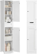 Iwell Tall Bathroom Cabinet, Slim Narrow Bathroom Storage Cabinet by IWELL
