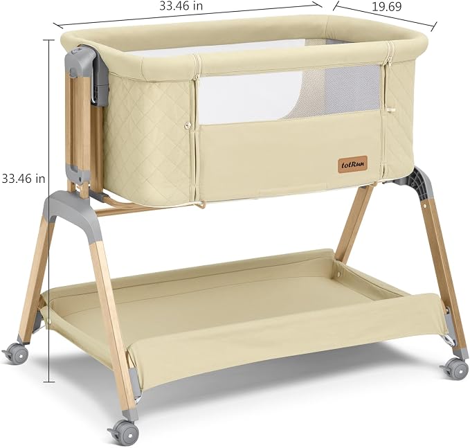 TotRun Bassinet Bedside Sleeper, Rocking Bassinets - Image 9