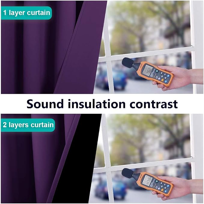 NICETOWN 100% Blackout Curtains 2 Panels - Image 4