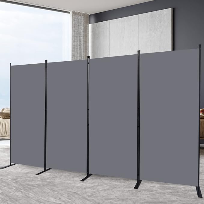 Room Divider 6FT Portable Room Dividers and Folding Privacy Screens, 4 Panel by HOMSCREENER