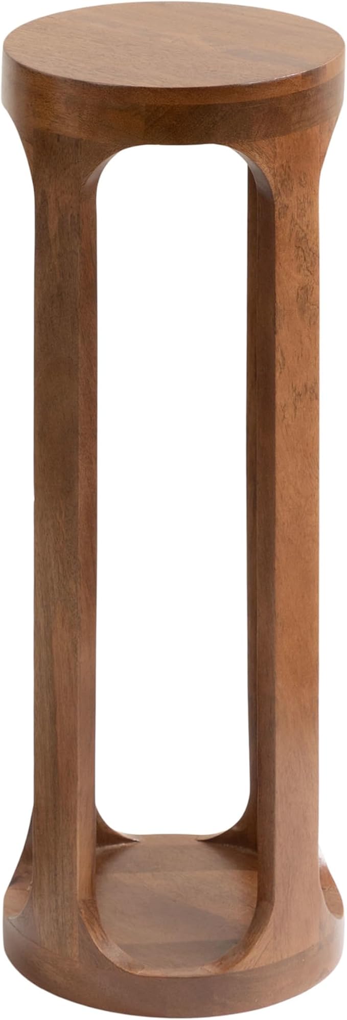 Kate and Laurel Dahl Wooden Round Drink Table; 8 x 23; Walnut Brown; - Image 9
