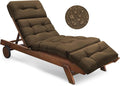 Waterproof Outdoor Chaise Lounge Chair Cushion 74.4 x 22 x 4.7 Inches Memory by Tycdiose