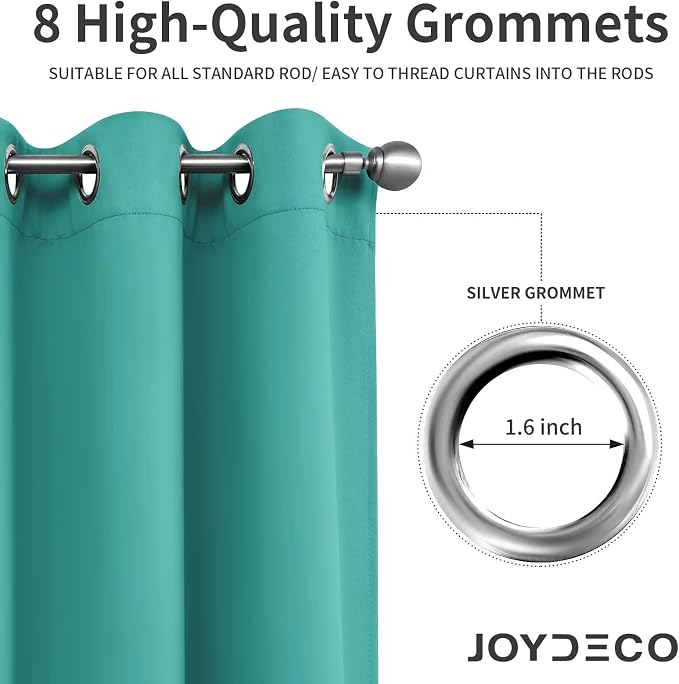 Joydeco Blackout Curtains 108 Inch Length 2 Panels Set, Thermal Insulated Long - Image 5
