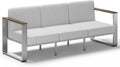 Outdoor Aluminum 3-Seat Sofa, Modern Patio Patio Furniture by ComfCove