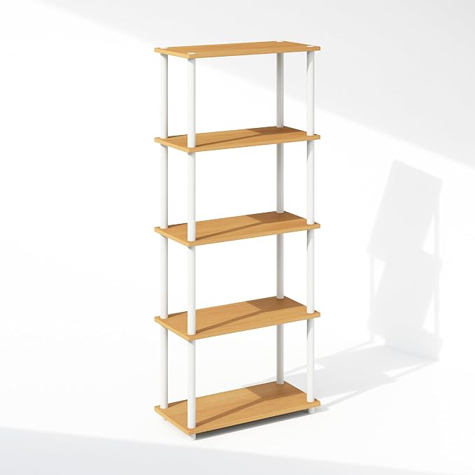 Furinno Turn-N-Tube Book Shelf, 5-Tier Bookshelf, Bookcase - Image 4