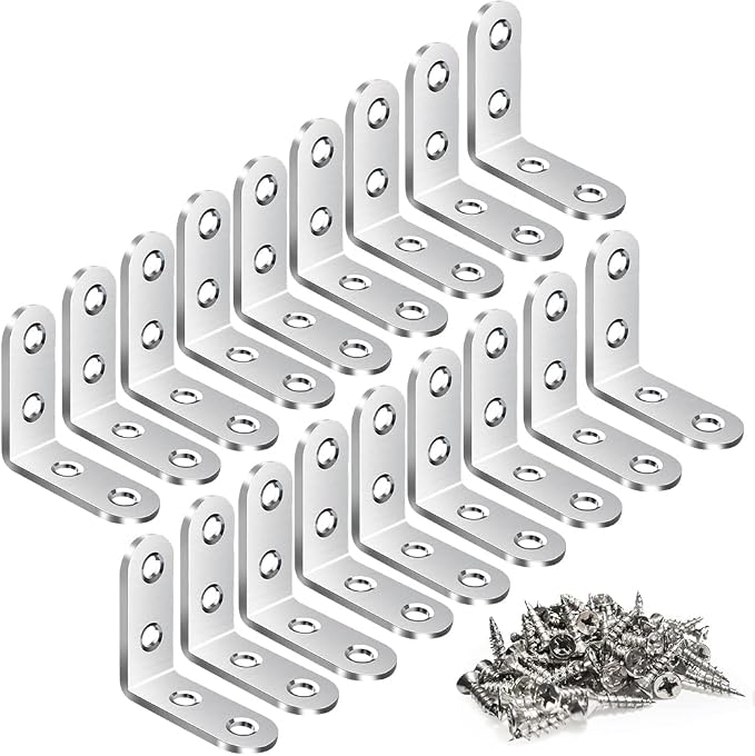 Vicuna R 18PCS L Bracket, Stainless Steel Corner Brace by Vicuna+R