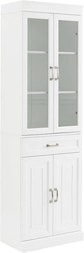 Crosley Furniture Stanton Glass Door Pantry Storage Cabinet by CrosleyFurniture