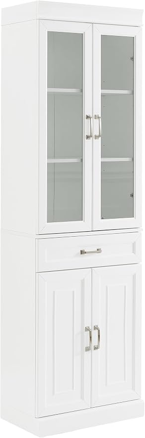Crosley Furniture Stanton Glass Door Pantry Storage Cabinet by CrosleyFurniture