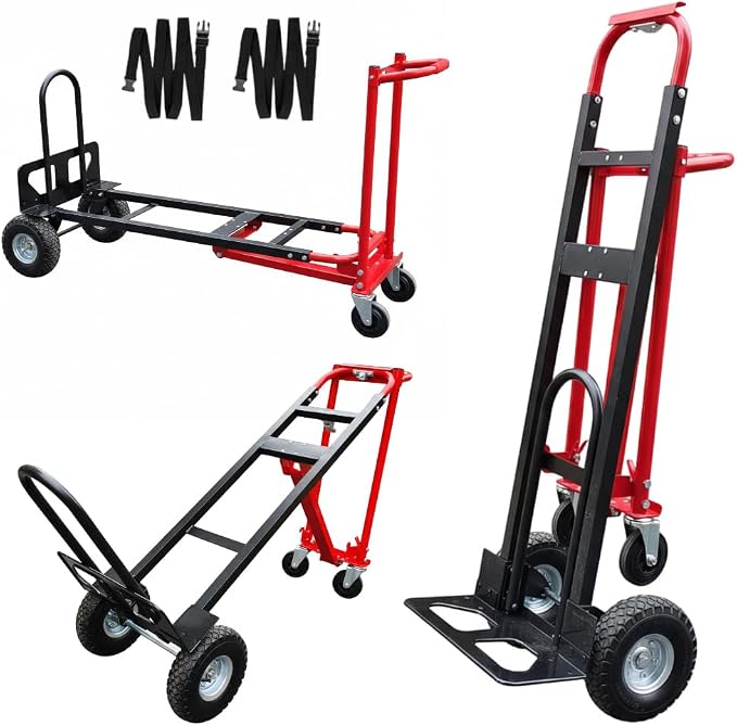 Suzhi Convertible Hand Truck Dolly Cart Heavy Duty/with 4 Wheels, Industrial by SuZhi