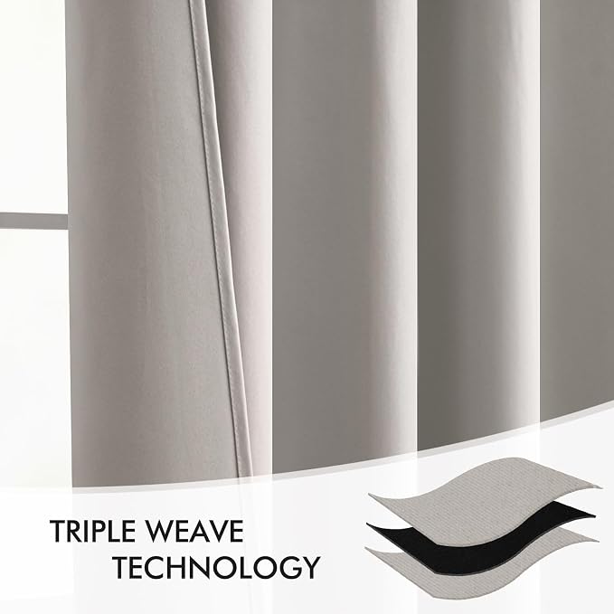 MIULEE Stone Back Tab Blackout Curtains 84 Inch Length 2 Panels Set - Image 6