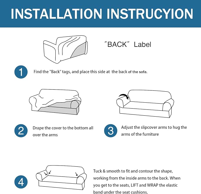Armchair Slipcover with 1 Pillow Cover - Image 4