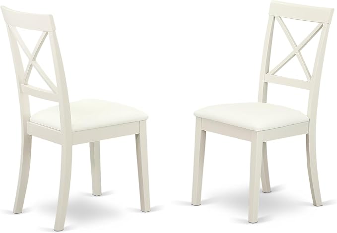 East West Furniture DLBO5-LWH-LC 5 Piece Dining Room Furniture Set Includes a - Image 4