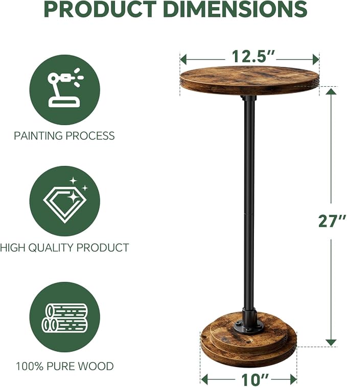 Simple Trending Small Side Table, Round Drink Table, Sofa End Table - Image 3