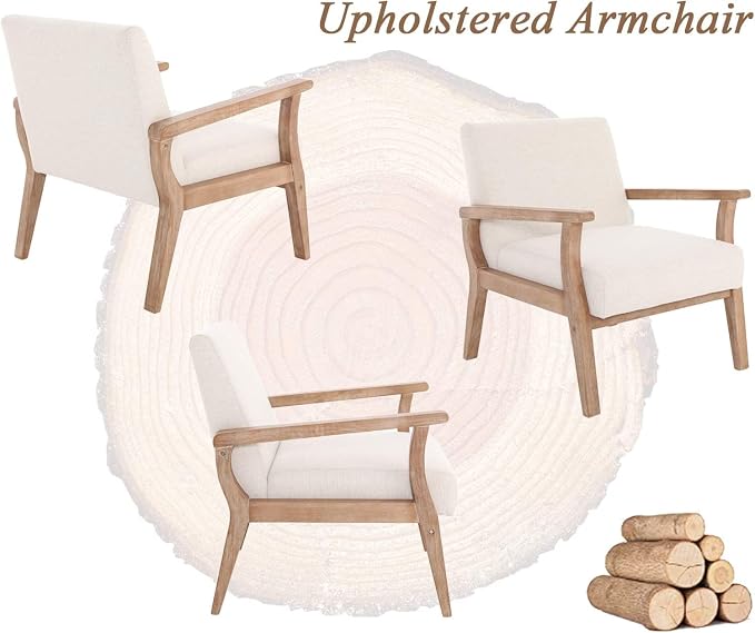 Beige Accent Chairs Set of 2 - Image 9