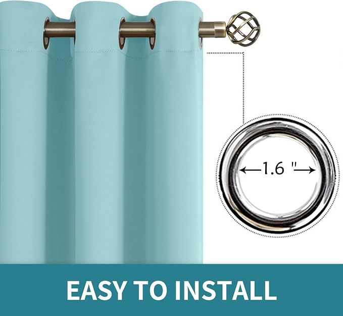 BGment Baby Blue Short Curtains - Image 6