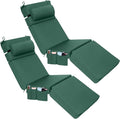Wenqik 2 Pcs Outdoor Chaise Lounge Cushion by Wenqik