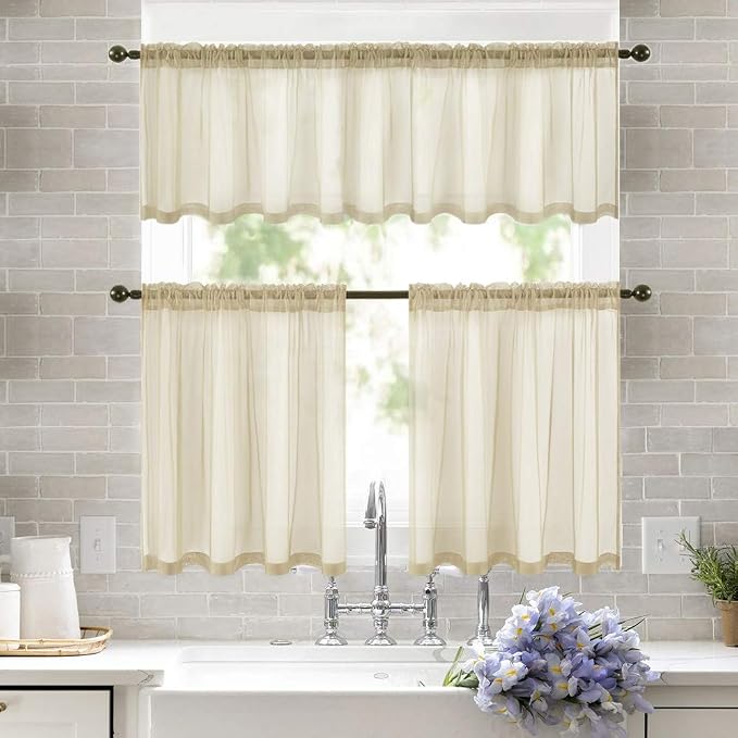 MIULEE Short Sheer Curtains 30 Inch Length - Image 8