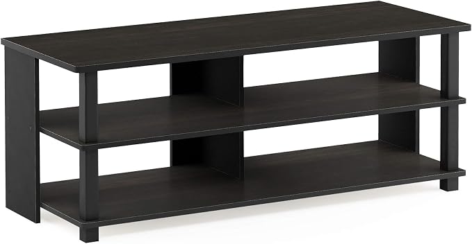 Furinno Sully 3-Tier Stand for TV up to 48 Inch, Espresso/Black - Image 3
