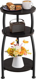 Small Round Side Table, 3-Tier End Table by designyourhome