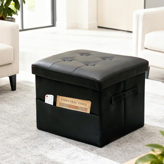 ALASDO Storage Ottoman Footrest Stool Small Ottoman - Image 2