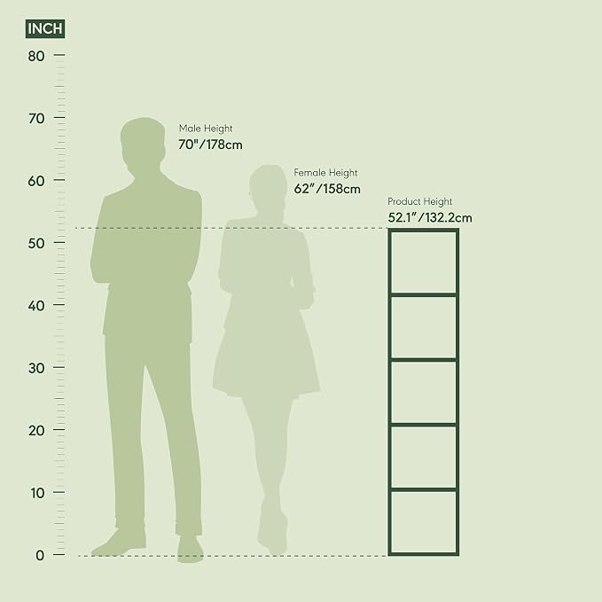 Furinno PASIR Book Shelf, 5-Tier Modern Bookshelf, Open Shelves Bookcase 9 x 12 - Image 4