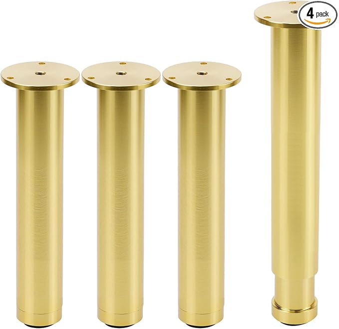 4 Pcs Gold Adjustable Sofa Legs Metal Modern Furniture Legs by UTALIND