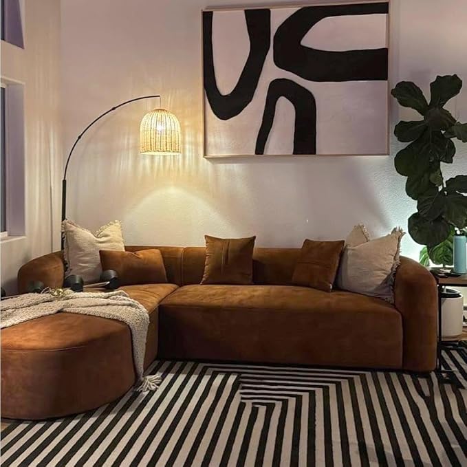 Acanva Luxury Modern Tight Curved Back Velvet Sofa, Minimalist Style Comfy Couch - Image 8