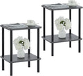 Apicizon 2 Tier End Table Set of 2, Boho Side Table by APICIZON