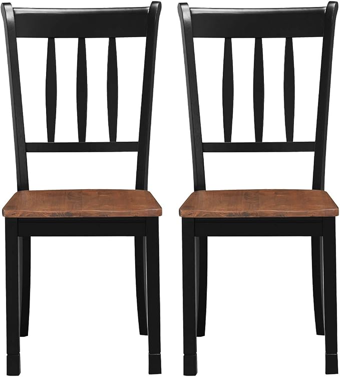 Giantex Wood Dining Chairs Set of 4, Armless Kitchen Chairs w/Solid Rubber Wood - Image 9