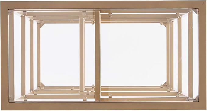 SEI Furniture Jaymes Metal/Glass Asymmetrical Étagère/Bookcase - Image 12