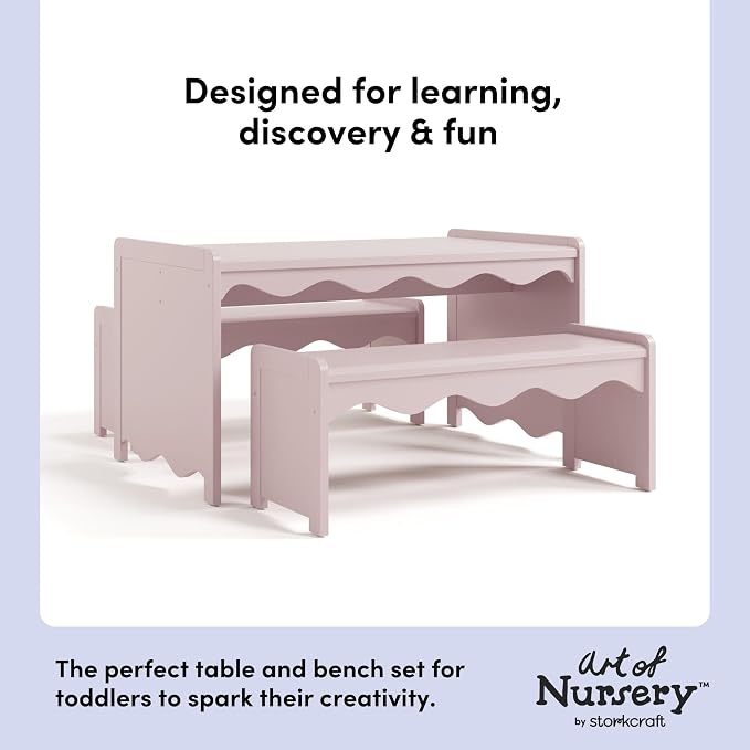 Storkcraft Casablanca Montessori Indoor Kids Table & Bench Set – Premium Kids - Image 4