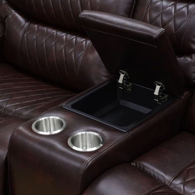 Leather Power Recliner Sofa Set - Image 6