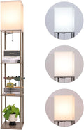 Gupuzm Floor Lamp with Shelves, Modern Square Standing Lamp with 3 Color by GUPUZMproducesandsellslamp