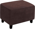 Ottoman Cover, Stretch Rectangle Velvet Ottoman Slipcovers of Foot Stool by LiveGo