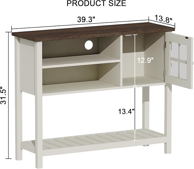 ChooChoo Farmhouse Coffee Bar Cabinet, Buffet Cabinet - Image 2