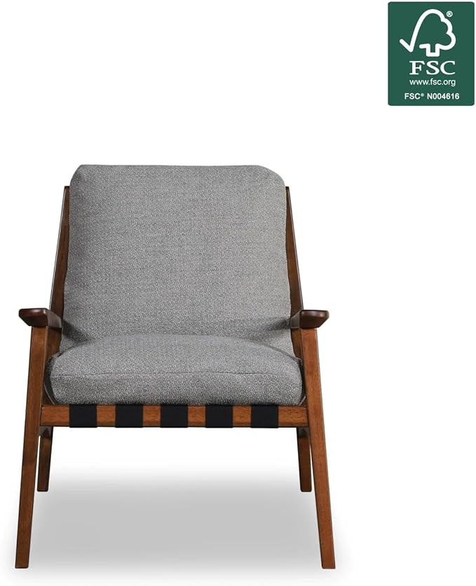 Grain Wood Furniture Solid Wood Mid Century Lounge Chair - Image 6