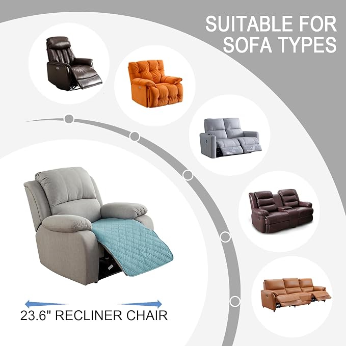 Genina Waterproof Recliner Chair Covers, Recliner Cover - Image 5