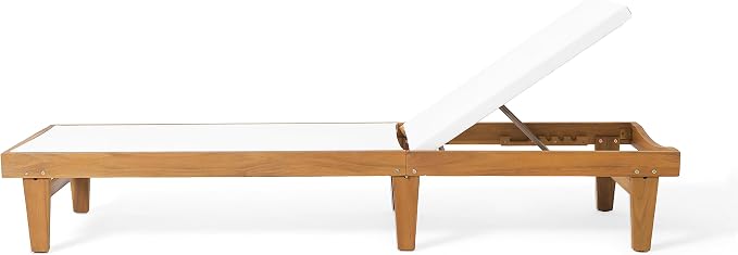 Christopher Knight Home Dina Set of 2 Chaise Lounge Chair Outdoor, Acacia Wood - Image 6