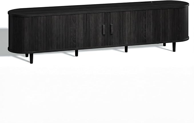 70" Mid Century Modern TV Stand, Wood TV Consoles - Image 9