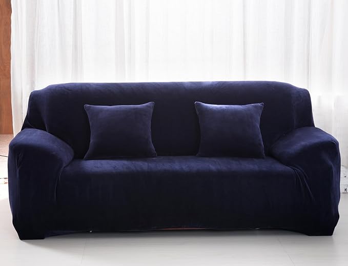 vctops 1-Piece Velvet Plush Stretch Loveseat Sofa Slipcover by vctops