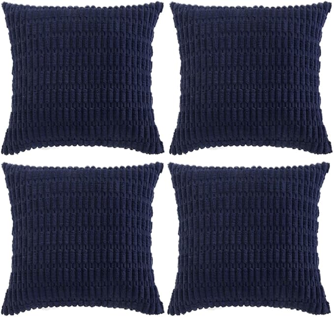 Fancy Homi 4 Packs Dark Grey Decorative Throw Pillow Covers 14x14 Inch by Fancy+Homi