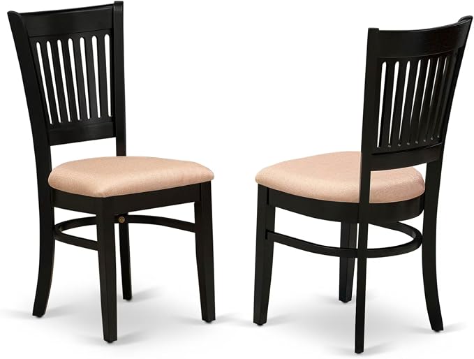 East West Furniture ANVA3-BLK-C 3 Piece Modern Dining Table Set Contains a - Image 4