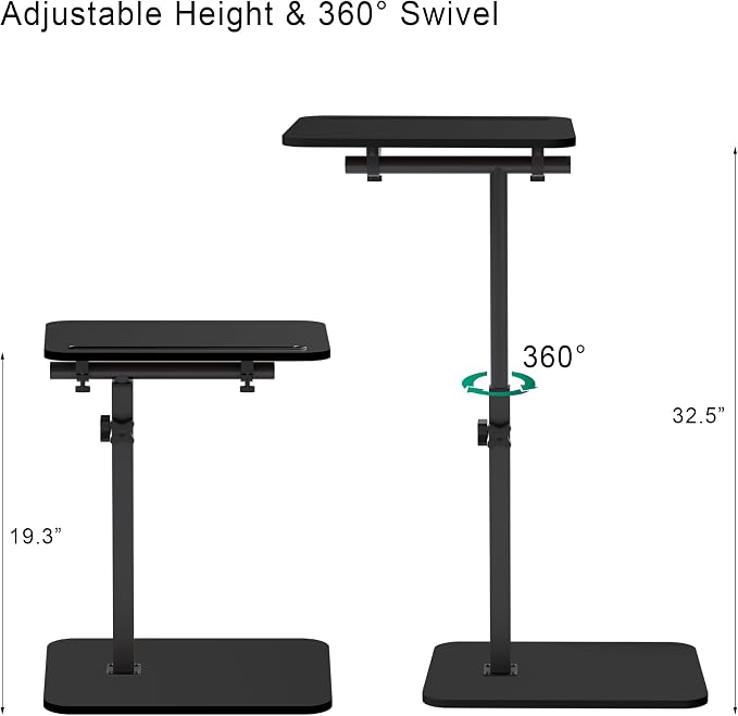Black Side Tray Table for Couch - Image 6