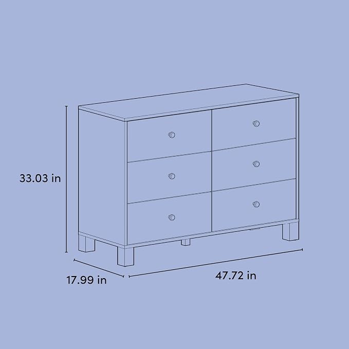 Storkcraft California 6 Drawer Double Dresser – GREENGUARD Gold Certified - Image 3