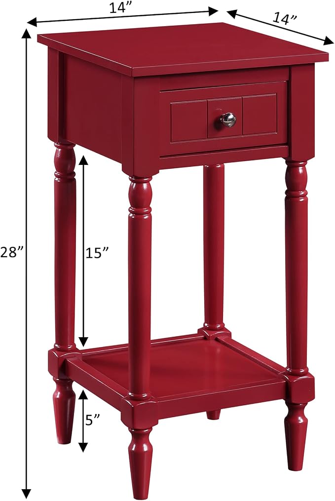 Convenience Concepts French Country Khloe 1 Drawer Accent End Table 14" - Image 9