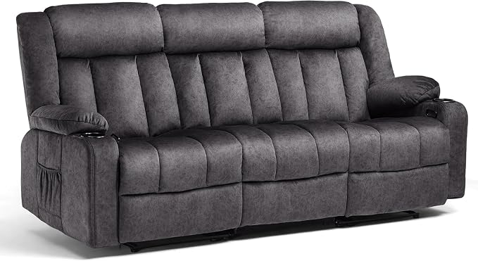 COMHOMA Manual Recliner Chair Set，Fabric Reclining Sofa Chair - Image 7