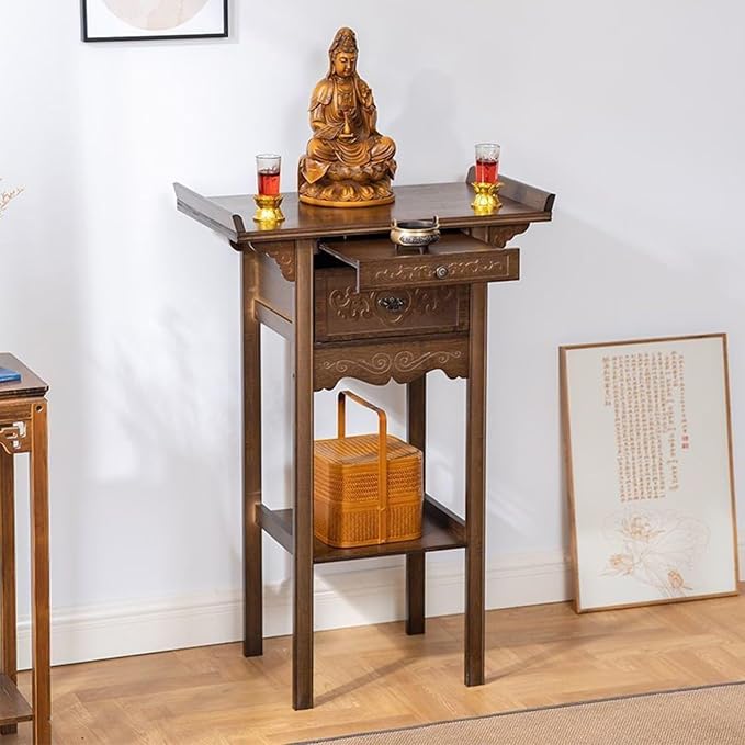 Japanese Zen Style Altar End Table Vintage Console Table - Image 3
