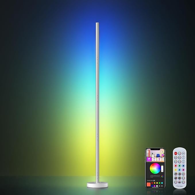 OIYN Smart RGBICW LED Corner Floor Lamp by ShineYourWolrd